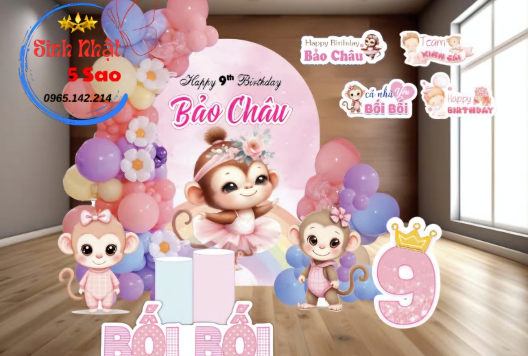 Dịch Vụ Thuê Trang Trí Sinh Nhật Quận Bình Tân Đẹp, Trọn Gói & Bắt Trend