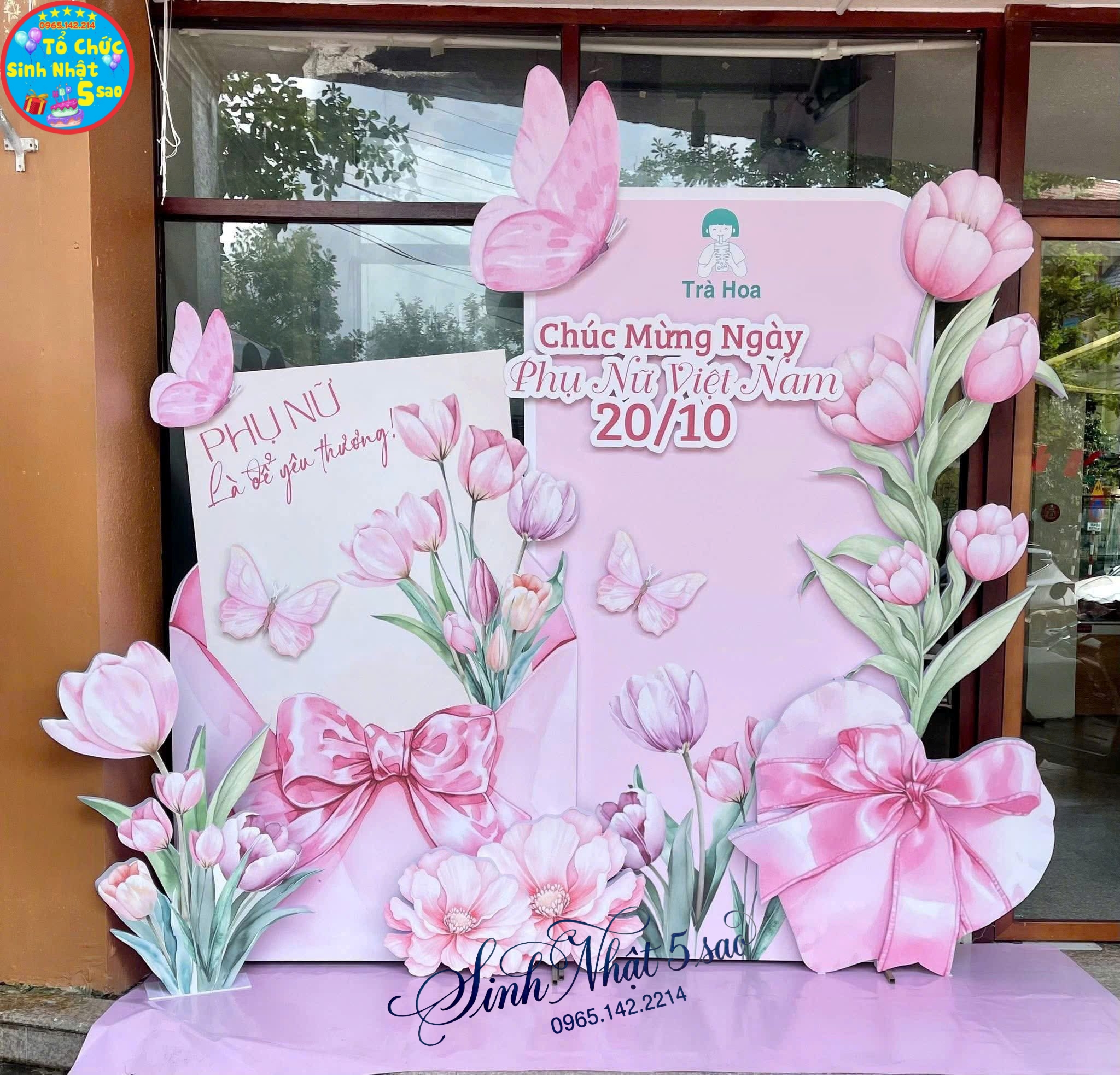 trang trí văn phòng 20/10