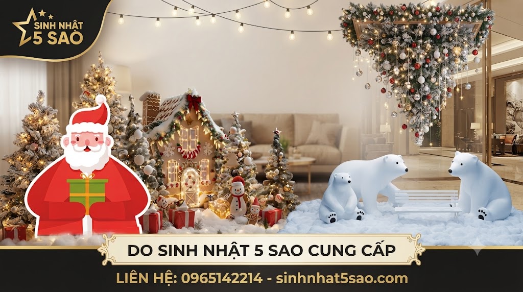 trang trí tiểu cảnh Noel