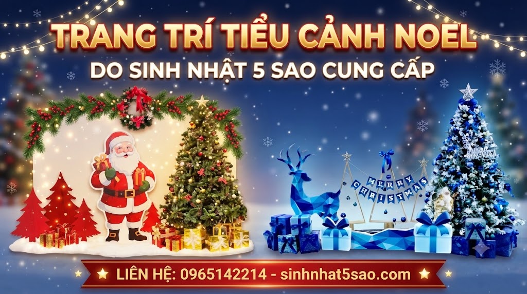 trang trí tiểu cảnh Noel