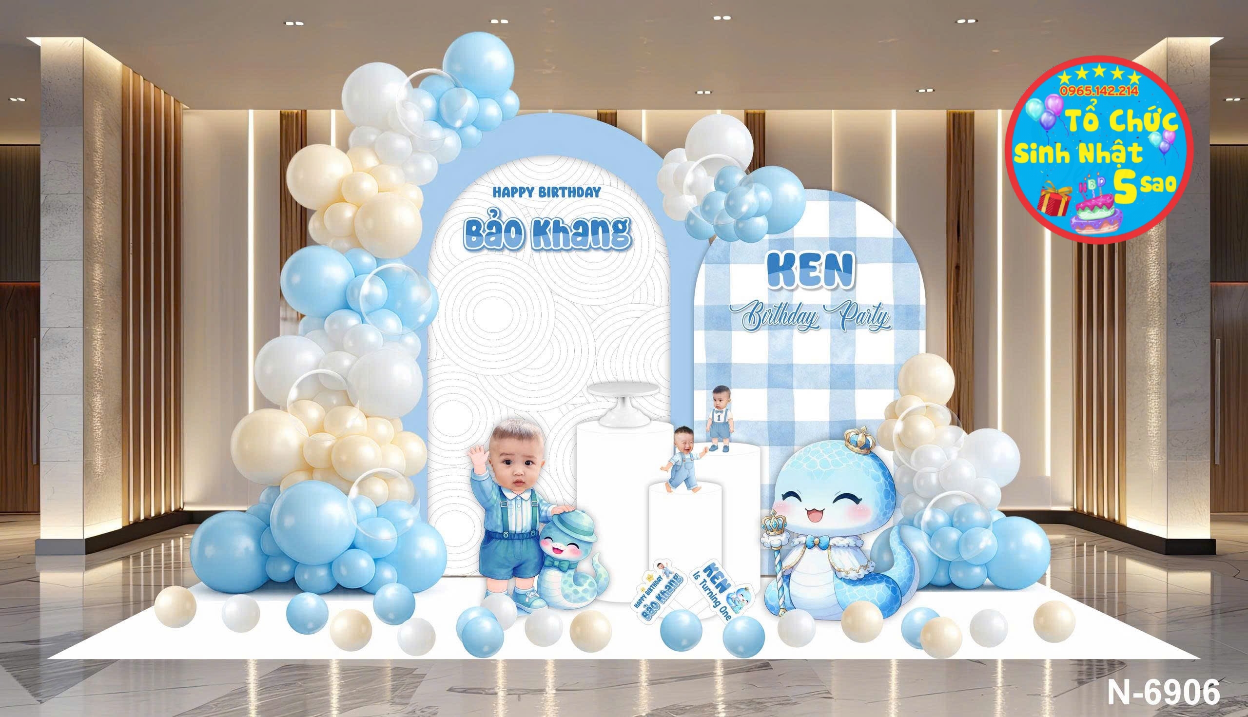 Backdrop bong bóng sinh nhật